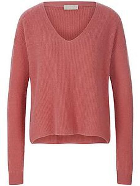 V-Pullover aus 100% Premium-Kaschmir include pink günstig online kaufen