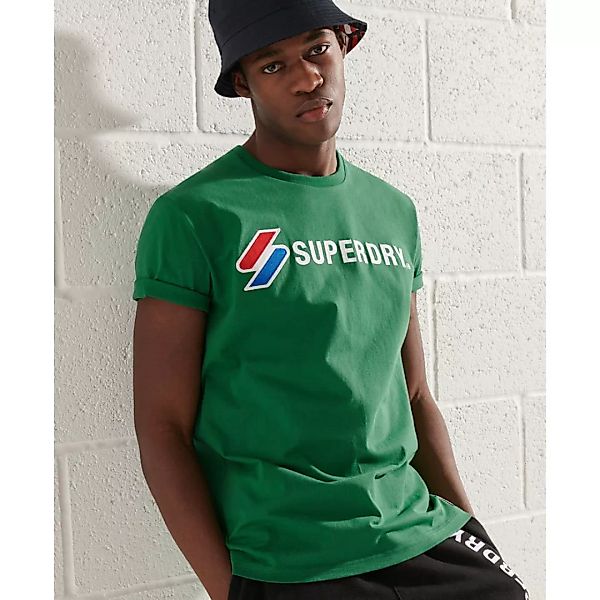 Superdry Sportstyle Applique Kurzarm T-shirt S Oregon Green günstig online kaufen