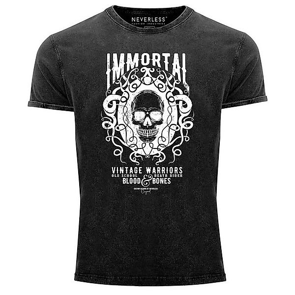 Neverless Print-Shirt Neverless® Herren T-Shirt Vintage Shirt Printshirt Im günstig online kaufen