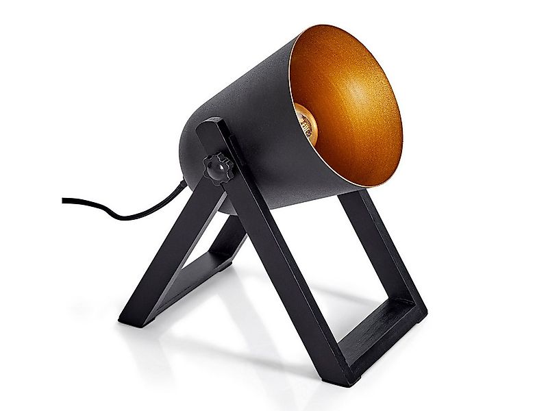 hofstein Tischleuchte »Montasola« Nachttischlampe aus Holz/Metall, Natur/Sc günstig online kaufen