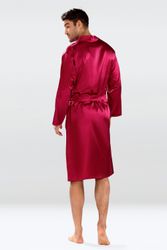 DKaren Morgenmantel Herren Satin Morgenmantel Bademantel günstig online kaufen