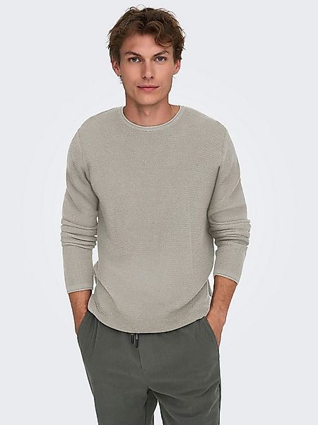 ONLY & SONS Strickpullover ONSERIC REG 12 STRUC CREW KNIT Baumwolle, regula günstig online kaufen