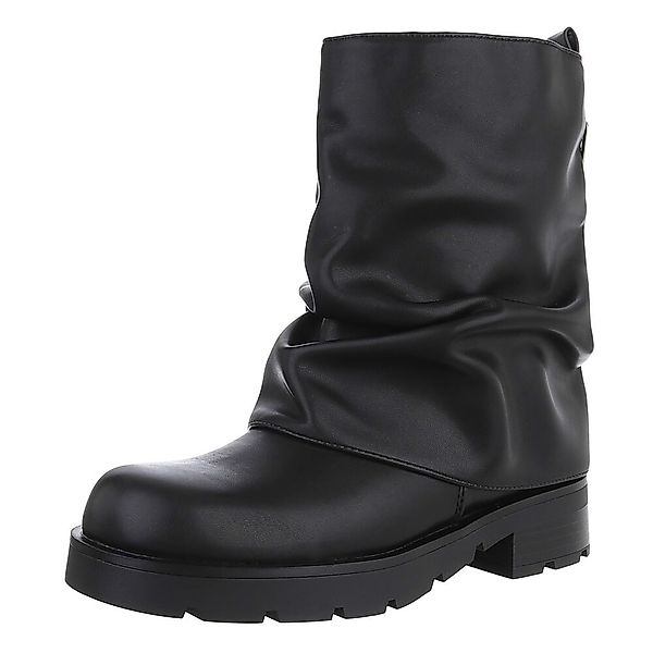 Ital-Design Modische Stiefel mit gerafftem Design günstig online kaufen