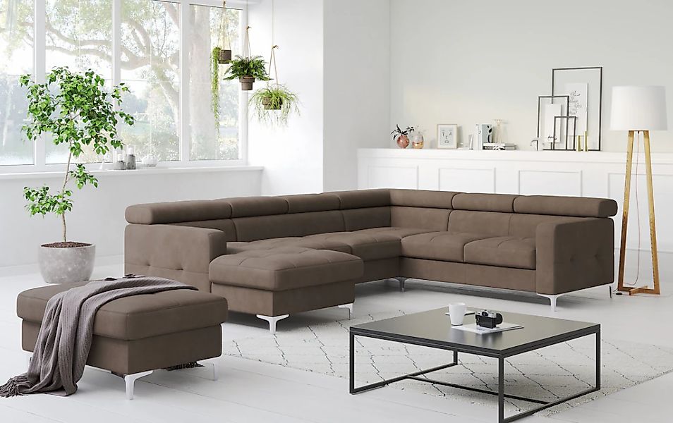 COTTA Wohnlandschaft "Sammy U-Form" mit Kopfteilverstellung, wahlweise mit günstig online kaufen