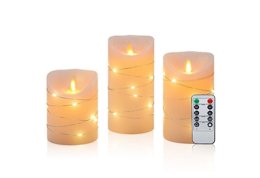 CCLIFE LED-Kerze LED Kerzen 3er 5er Set mit Fernbedienung Timer Funktion günstig online kaufen