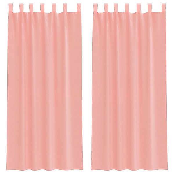 vidaXL Voile Vorhänge mit Schlaufen 2 Stk Rosa 140x245 cm 4102289 günstig online kaufen