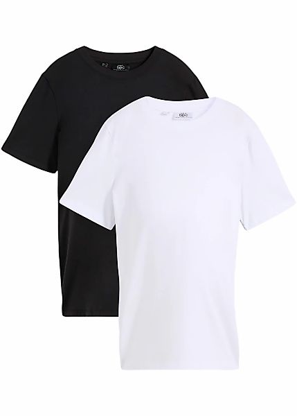 bonprix Umstandsshirt Packung, 2 Loose Fit Passform - perfekt für die Schwa günstig online kaufen