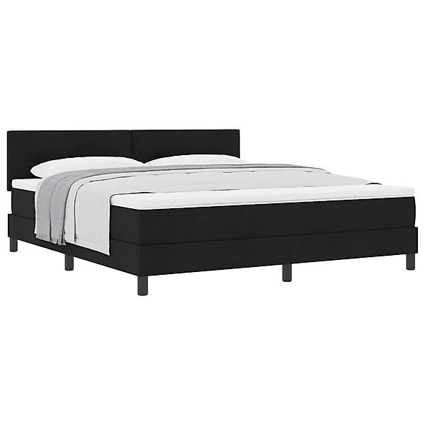 vidaXL Boxspringbett mit Matratze Schwarz 180 x 200 cm Stoff 3338708 günstig online kaufen