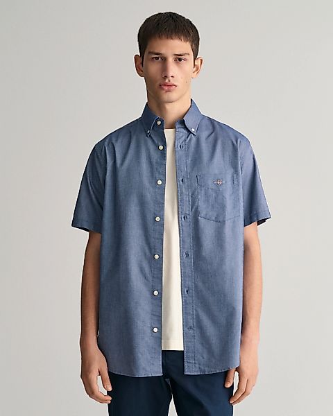 Gant Kurzarmhemd "REG OXFORD SHIRT", Gant-Stickerei günstig online kaufen