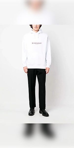 GIVENCHY Kapuzenpullover Givenchy Pullover in weiß mit rotem Logo günstig online kaufen