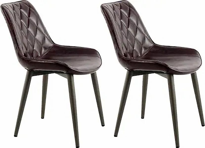 Kayoom Stuhl »Cecil 110« 2er-Set, Rückenlehne mit stilvollem Nahtmuster, ko günstig online kaufen