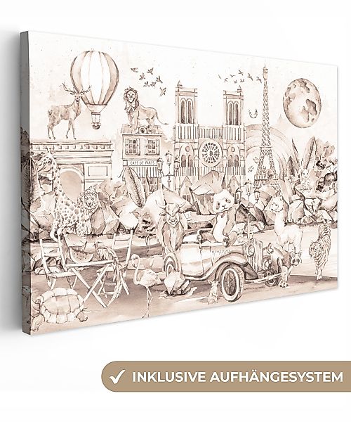 OneMillionCanvasses® Leinwandbild Kinder - Paris - günstig online kaufen