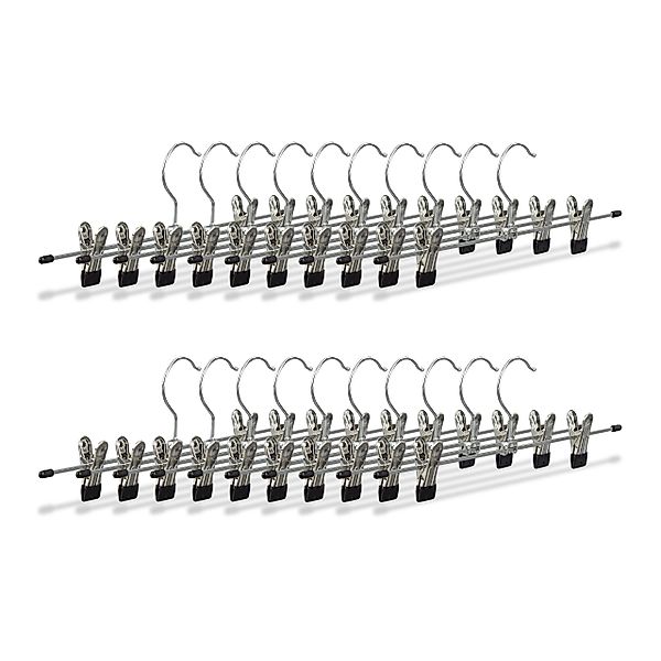 relaxdays Kleiderbügel 40 x Hosenbügel Metall günstig online kaufen