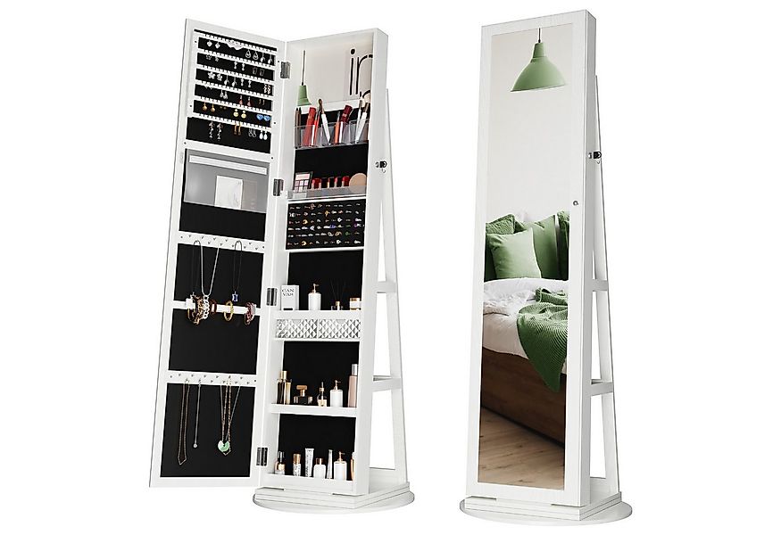 Dripex Schmuckschrank Schmuck Spiegelschrank mit Ganzkörperspiegel günstig online kaufen