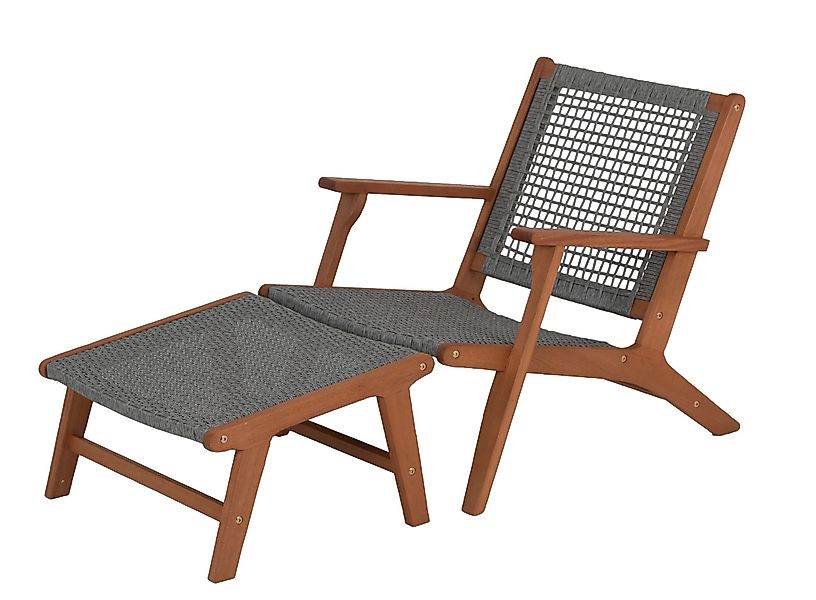 acamp Gartenstuhl Relaxsessel mit Hocker Set günstig online kaufen