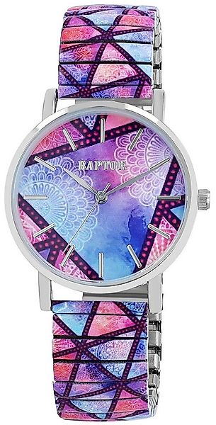 Raptor Quarzuhr Colorful Edition mit Edelstahlzugarmband, 3 ATM, Mineralgla günstig online kaufen