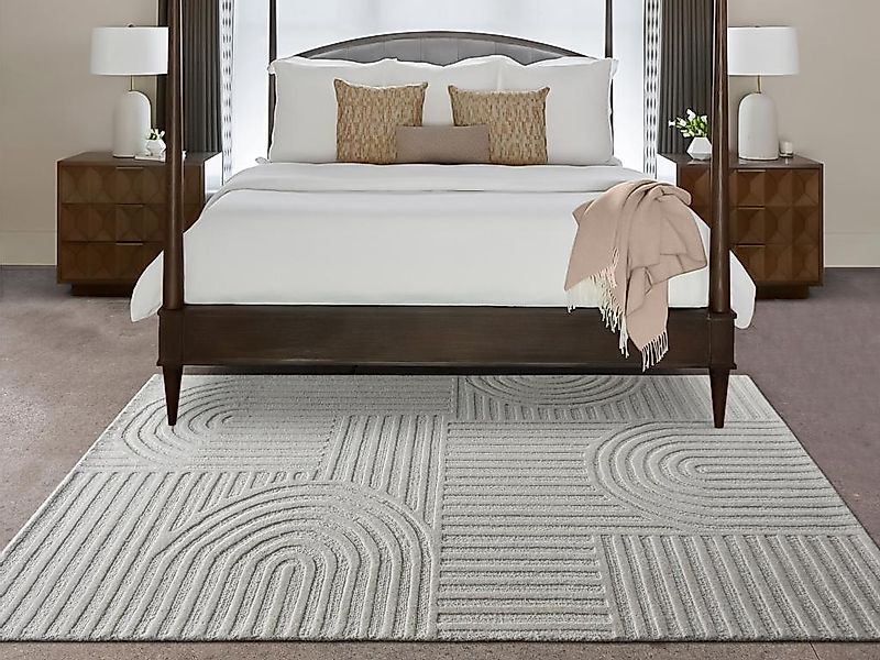 Teppich - Relief-Optik - 100 % Wolle - handgefertigt - 160 x 230 cm - 2200 günstig online kaufen