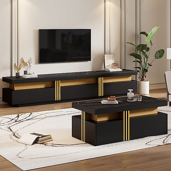 STILVORA Wohnzimmer-Set mit Lowboard&Couchtisch,Möbelset Wohnzimmerset aus günstig online kaufen