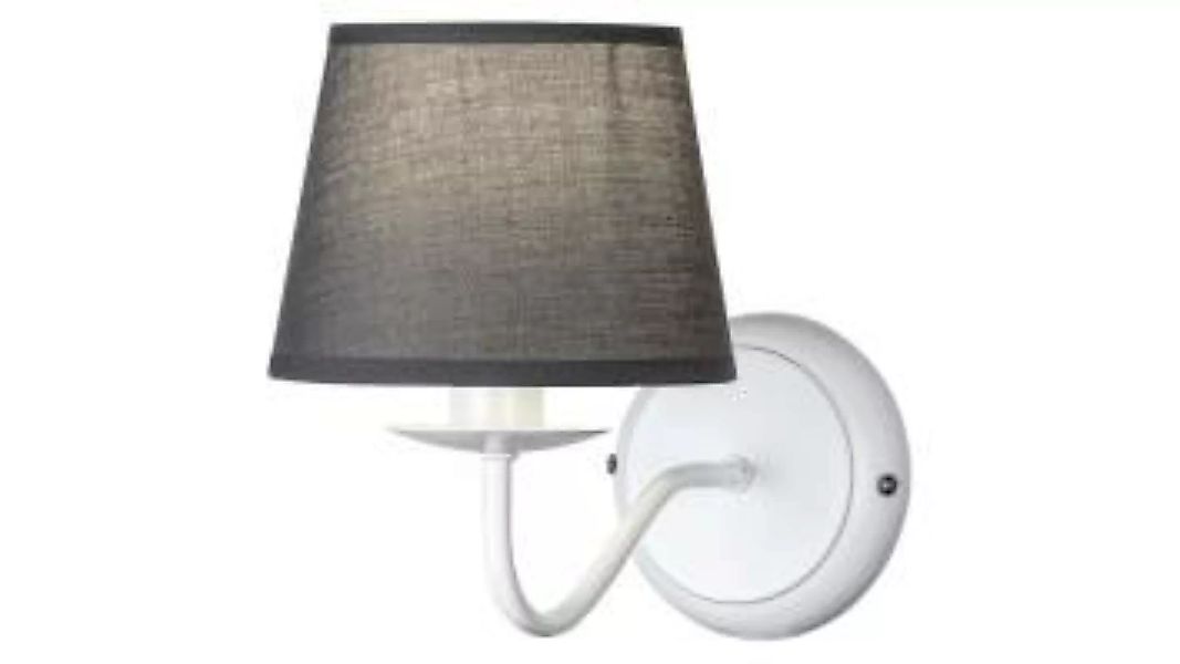Wandlampe Weiß Grau Stoff blendarm E14 Klassisch günstig online kaufen