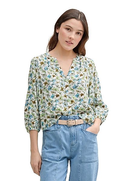 TOM TAILOR Denim Klassische Bluse mit All-Over Print günstig online kaufen