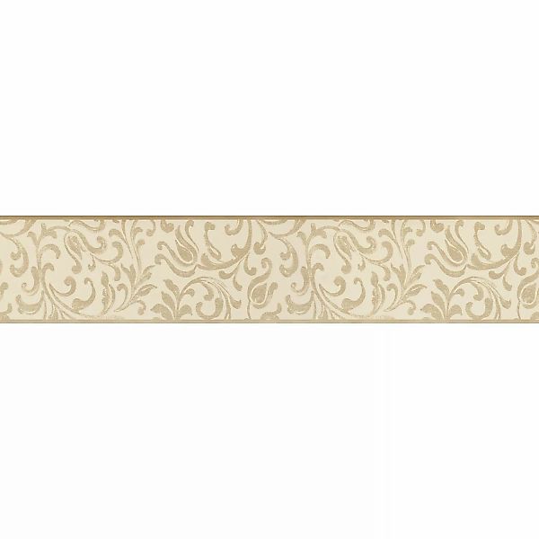 Bricoflor Mediterrane Tapeten Bordüre in Beige Gold Ornament Tapetenbordüre günstig online kaufen