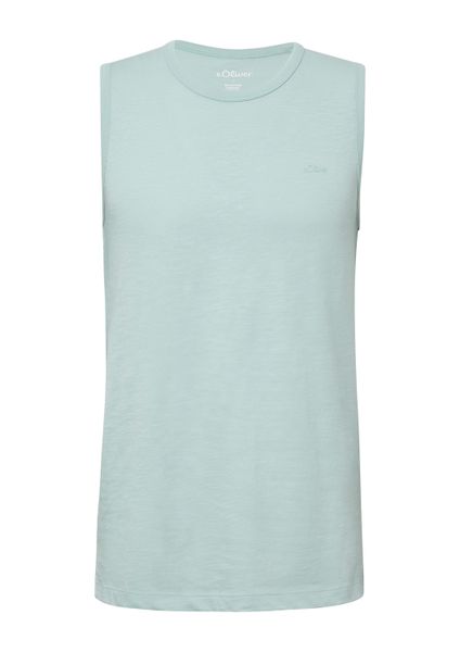 s.Oliver Muskelshirt T-Shirt Baumwoll-Tanktop mit Flammgarnstruktur günstig online kaufen
