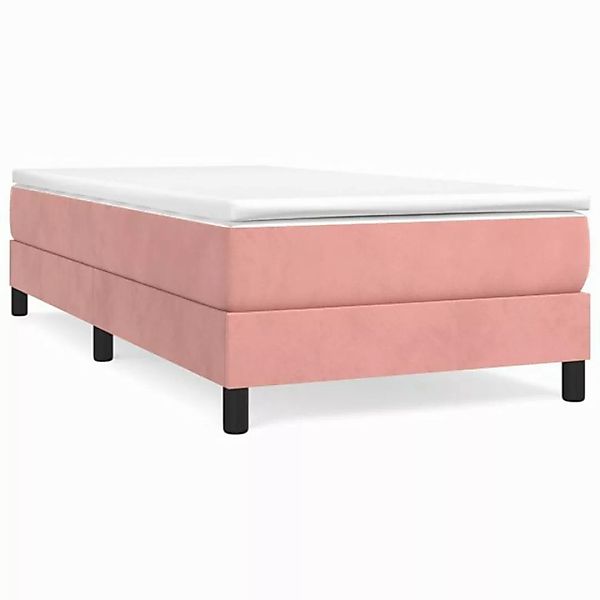 furnicato Bett Boxspringbett mit Matratze Rosa 90x200 cm Samt günstig online kaufen