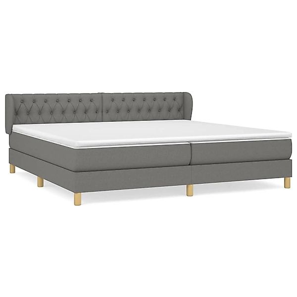 vidaXL Boxspringbett mit Matratze Dunkelgrau 200x200 cm Stoff1372285 günstig online kaufen