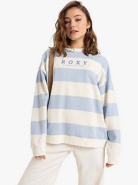Roxy Sweatshirt Roxy Sweatshirt Strictly Stripes Blau Weiß günstig online kaufen