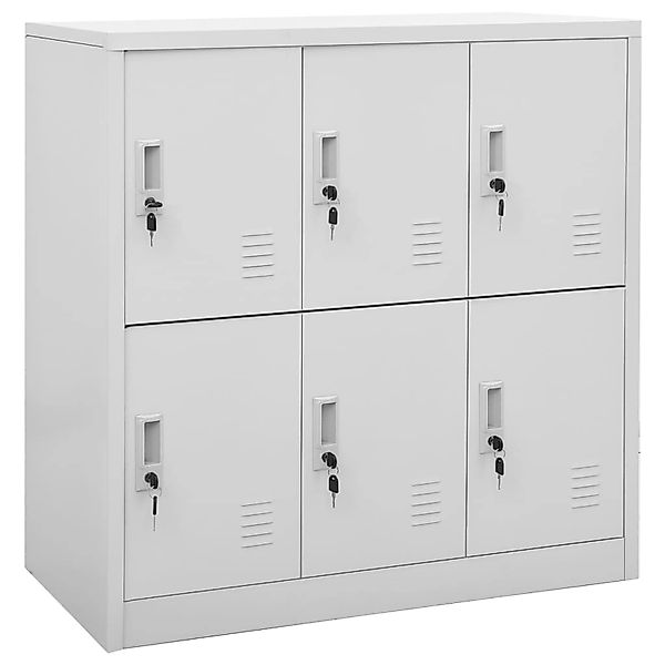 vidaXL Fächerschrank Schließfachschränke 5 Stk. Hellgrau günstig online kaufen