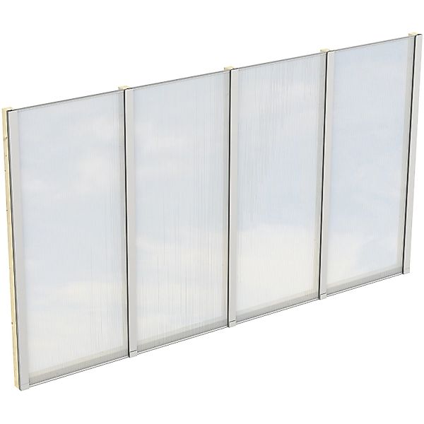 Skan Holz Seitenwand m. Polycarbonatplatten (FS) 355 x 200 cm Fichte Natur günstig online kaufen