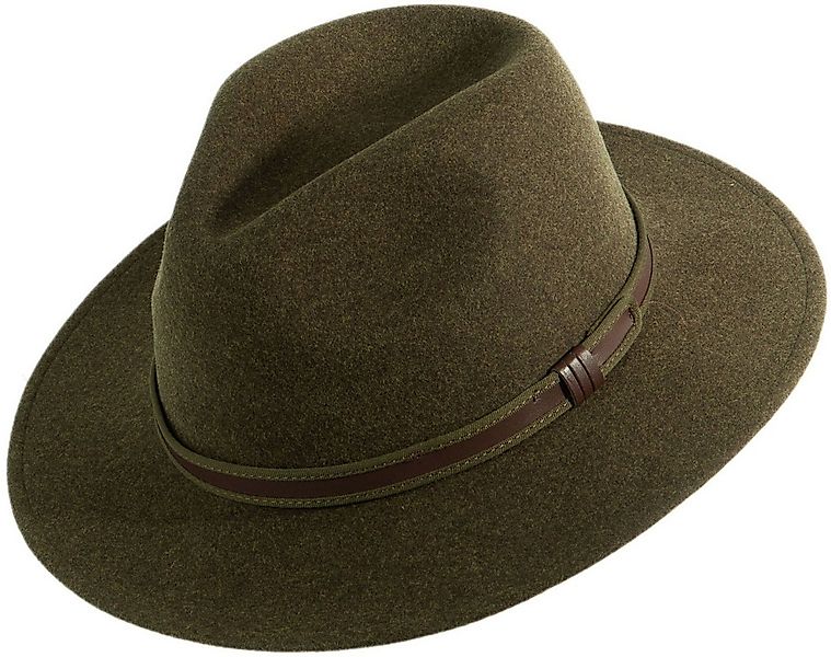 La Chasse® Filzhut Rollhut aus 100% Wolle Wollhut Outdoorhut Oliv/grün von günstig online kaufen