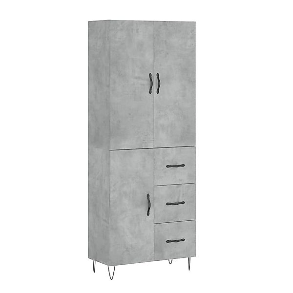 vidaXL Highboard Betongrau 69,5x34x180 cm Holzwerkstoff 3198093 günstig online kaufen