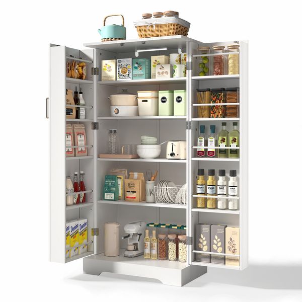 OKWISH Sideboard Modernes Küchenschrank (mit LED-Sensorleuchte, günstig online kaufen