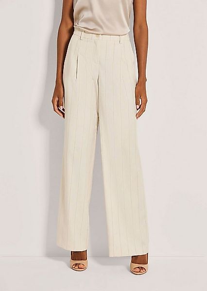 MADELEINE Bundfaltenhose Stoffhose mit Nadelstreifen Sommerhose mit Formbun günstig online kaufen