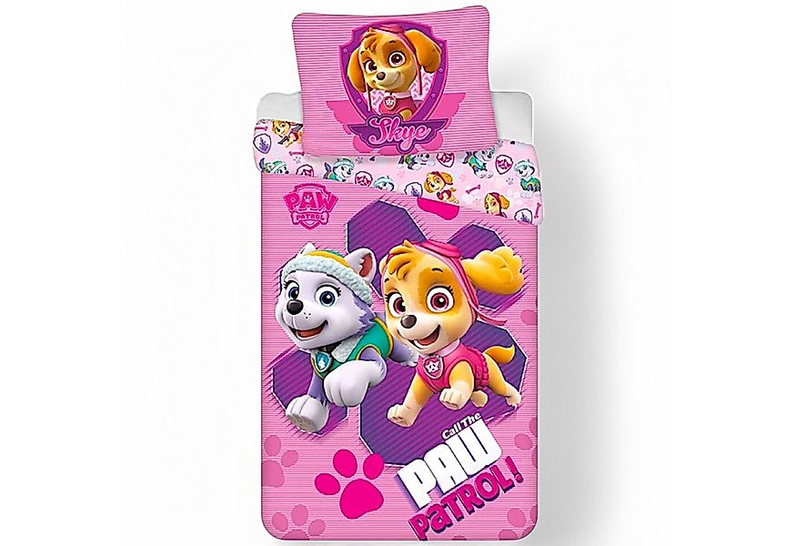 PAW PATROL Bettwäsche Skye & Everest, Material-Mix, 2 teilig, Kinder Wendeb günstig online kaufen
