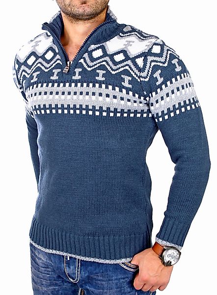 Reslad Strickpullover Reslad Herren Strickpullover Crewneck günstig online kaufen