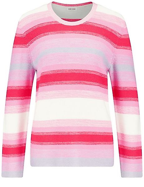 GERRY WEBER Rundhalspullover Gestreifter Strickpullover mit Wollanteil günstig online kaufen