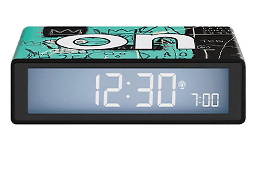 Lexon Funkwecker FunkFlip+ Jean-Michel Basquiat Schwarz/Türkis günstig online kaufen