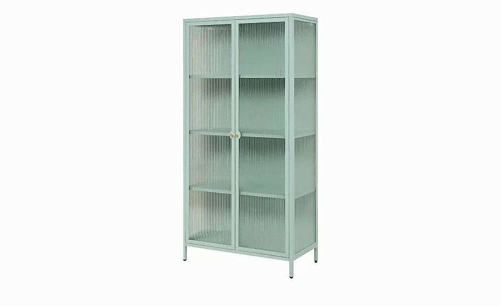 Vitrine  Milea ¦ grün ¦ Maße (cm): B: 80 H: 160 T: 40.0 Schränke > Vitrinen günstig online kaufen