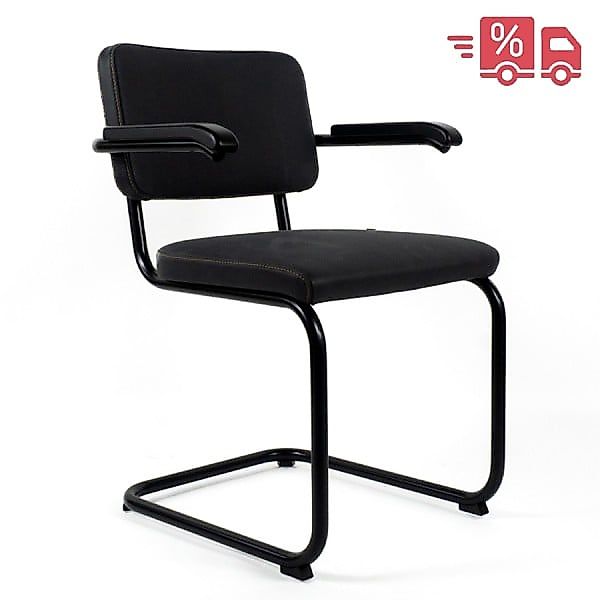 ABVERKAUF: THONET Stahlrohr-Freischwinger S 64 PV | Polstersitz Nappaleder günstig online kaufen