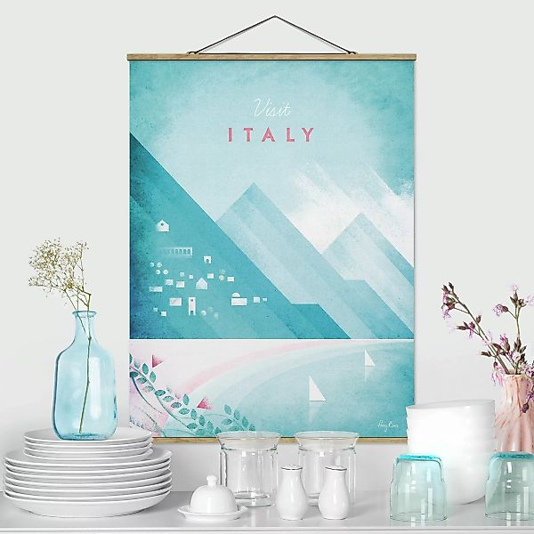 Stoffbild mit Posterleisten - Hochformat Reiseposter - Italien günstig online kaufen