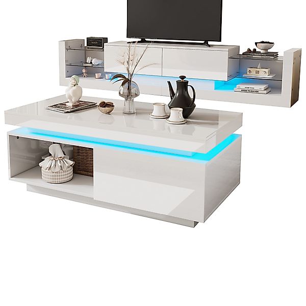 HAUSS SPOLE Wohnzimmer-Set Hochglanz TV-Wandschrank + günstig online kaufen