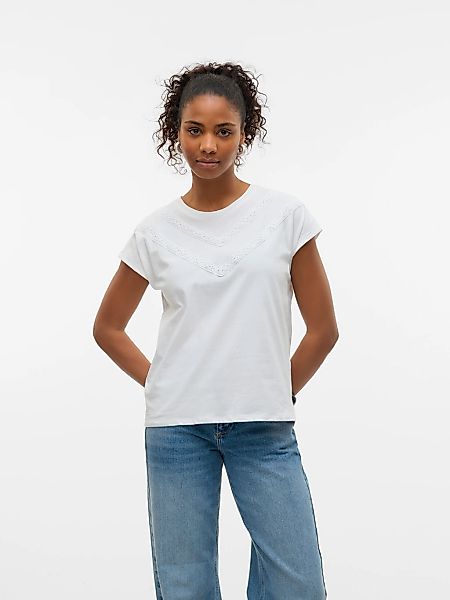 Vero Moda Kurzarmshirt "VMPANNA AVA SS TOP JRS" günstig online kaufen