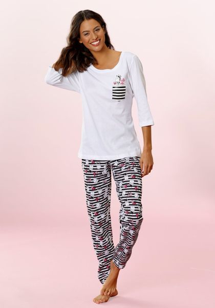 Vivance Dreams Pyjama 2 Stk. tlg., mit verspieltem Giraffen-Print günstig online kaufen