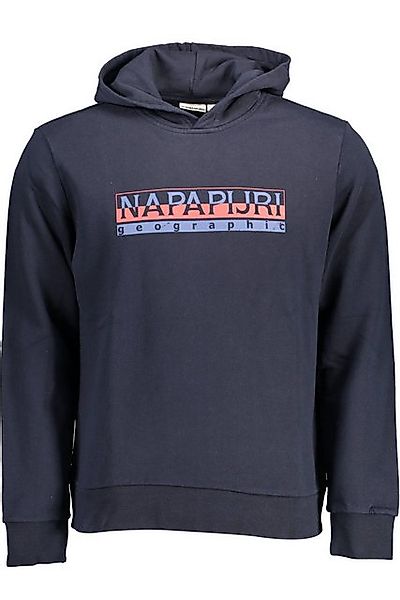 Napapijri Sweatshirt Blaues Herren-Kapuzenpullover ohne Reißverschluss günstig online kaufen