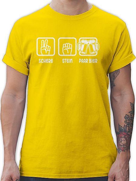 Shirtracer T-Shirt Schere Stein Paar Bier günstig online kaufen