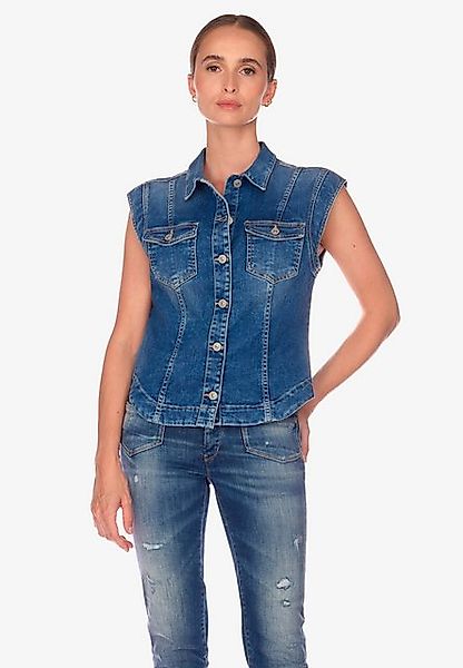 Le Temps Des Cerises Jeansweste ATHENA mit durchgehender Knopfleiste günstig online kaufen