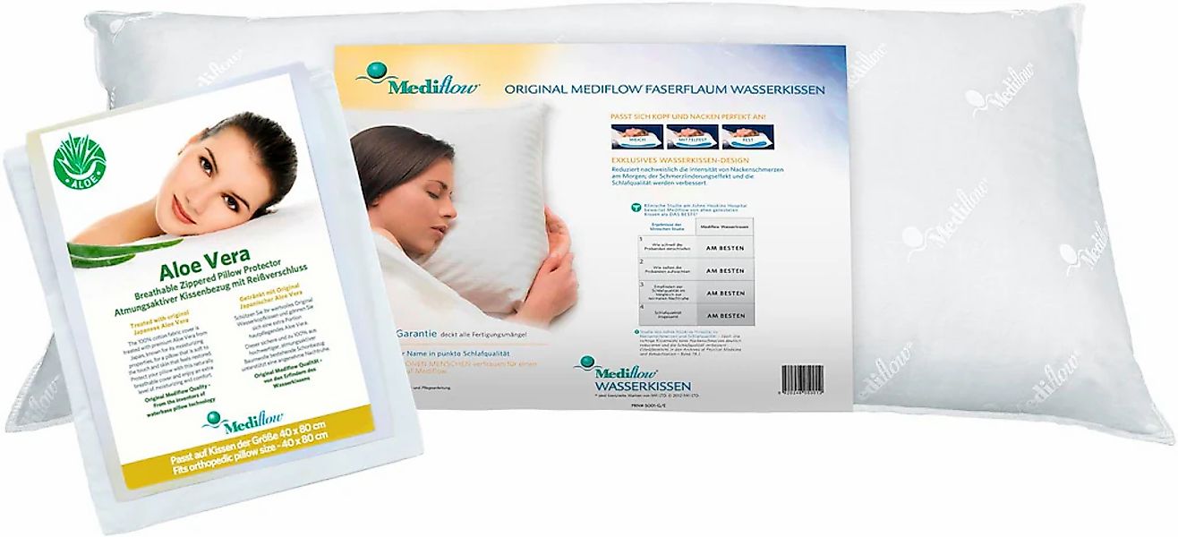 Mediflow Wasserkissen "Mediflow Aloe Vera Kombipack - Kissen+Bezug 5223 40x günstig online kaufen