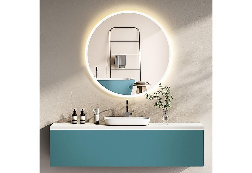 HOKO Badspiegel Schwarz mit beleuchtung, led spiegel rund 60cm / 80cm mit L günstig online kaufen